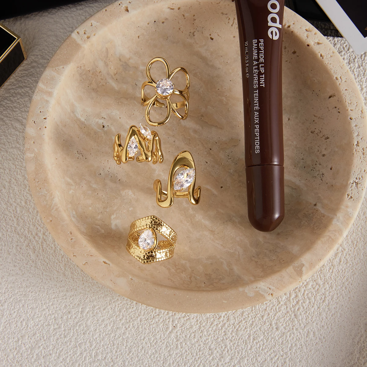 Stainless Steel Heart-Shaped Zirconia Ring 6 Stainless Steel Heart-Shaped Zirconia Ring - Image 6