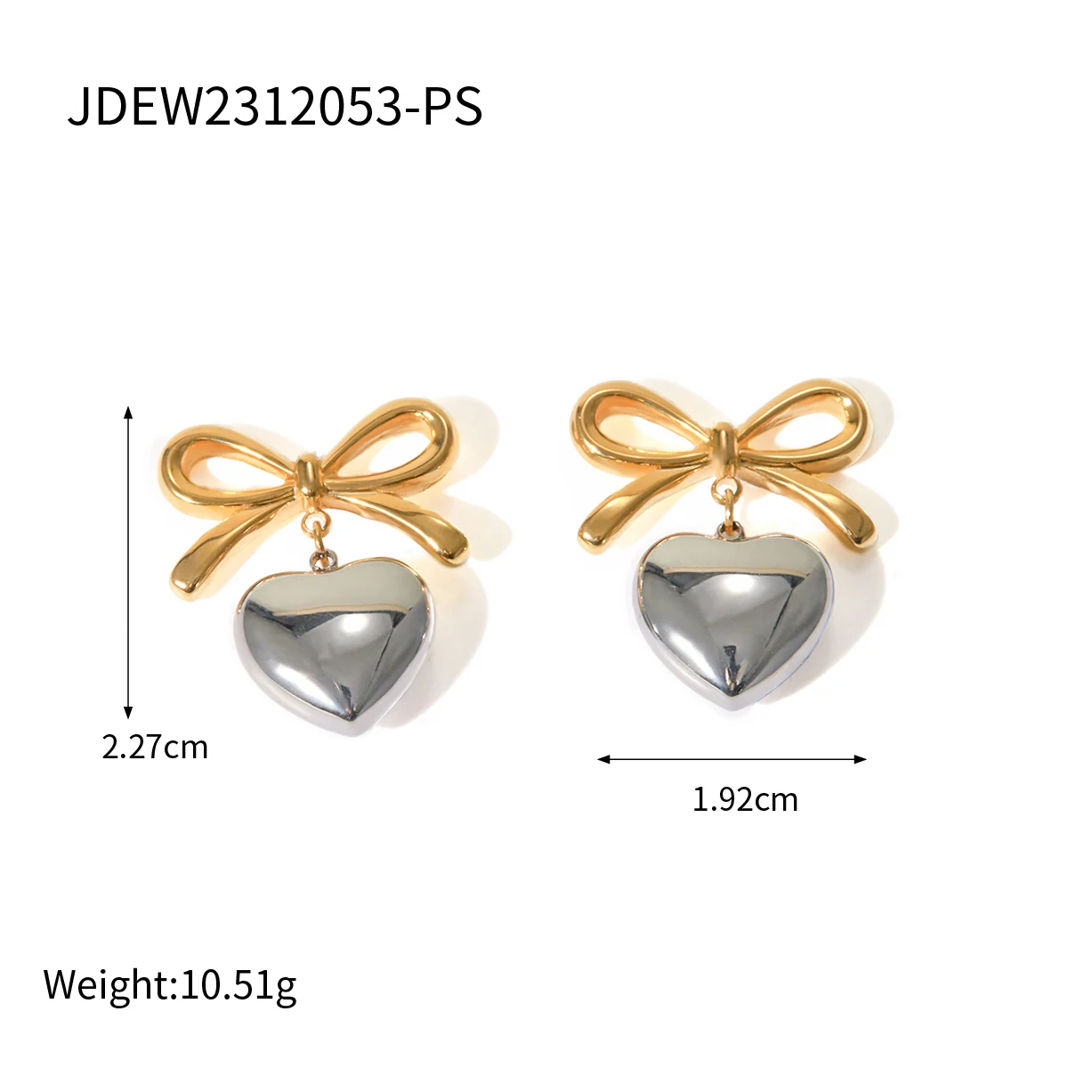 Stainless Steel Heart Earrings for Women 6 Stainless Steel Heart Earrings for Women - Image 6