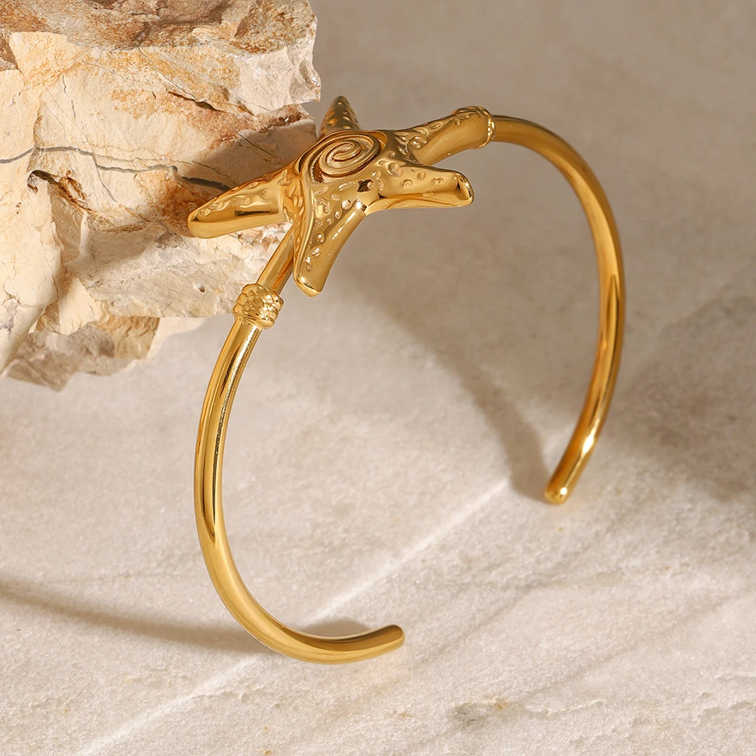 Stainless Steel Starfish Bracelet Set 3 Stainless Steel Starfish Bracelet Set - Image 3