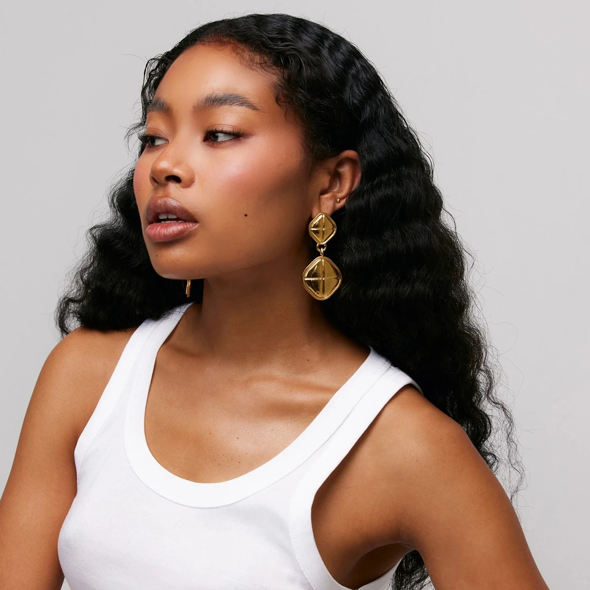 Stainless Steel Alma Drop Earrings Model JDEW2408022 3 Stainless Steel Alma Drop Earrings Model JDEW2408022 - Image 3