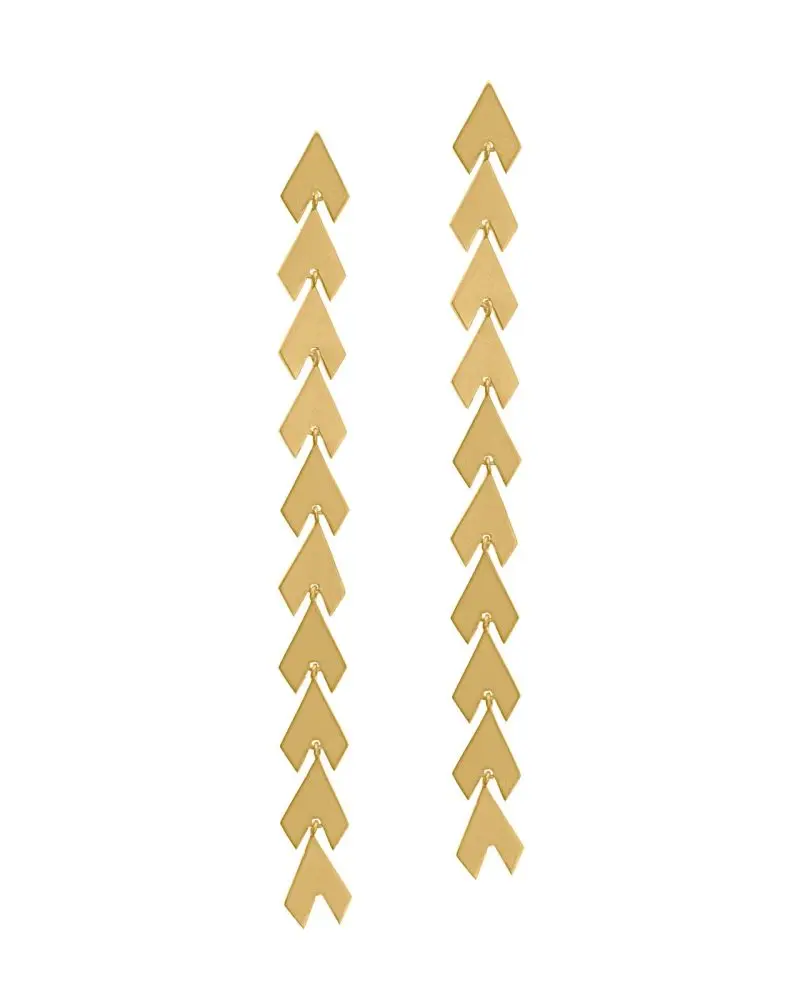 Stainless Steel Gold Arrowhead Earrings 5 Stainless Steel Gold Arrowhead Earrings - Image 5