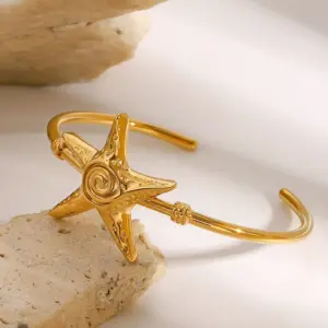 Stainless Steel Starfish Bracelet Set 12 A98aa5b5fdfd64ae99ebb6594078c8b0bV