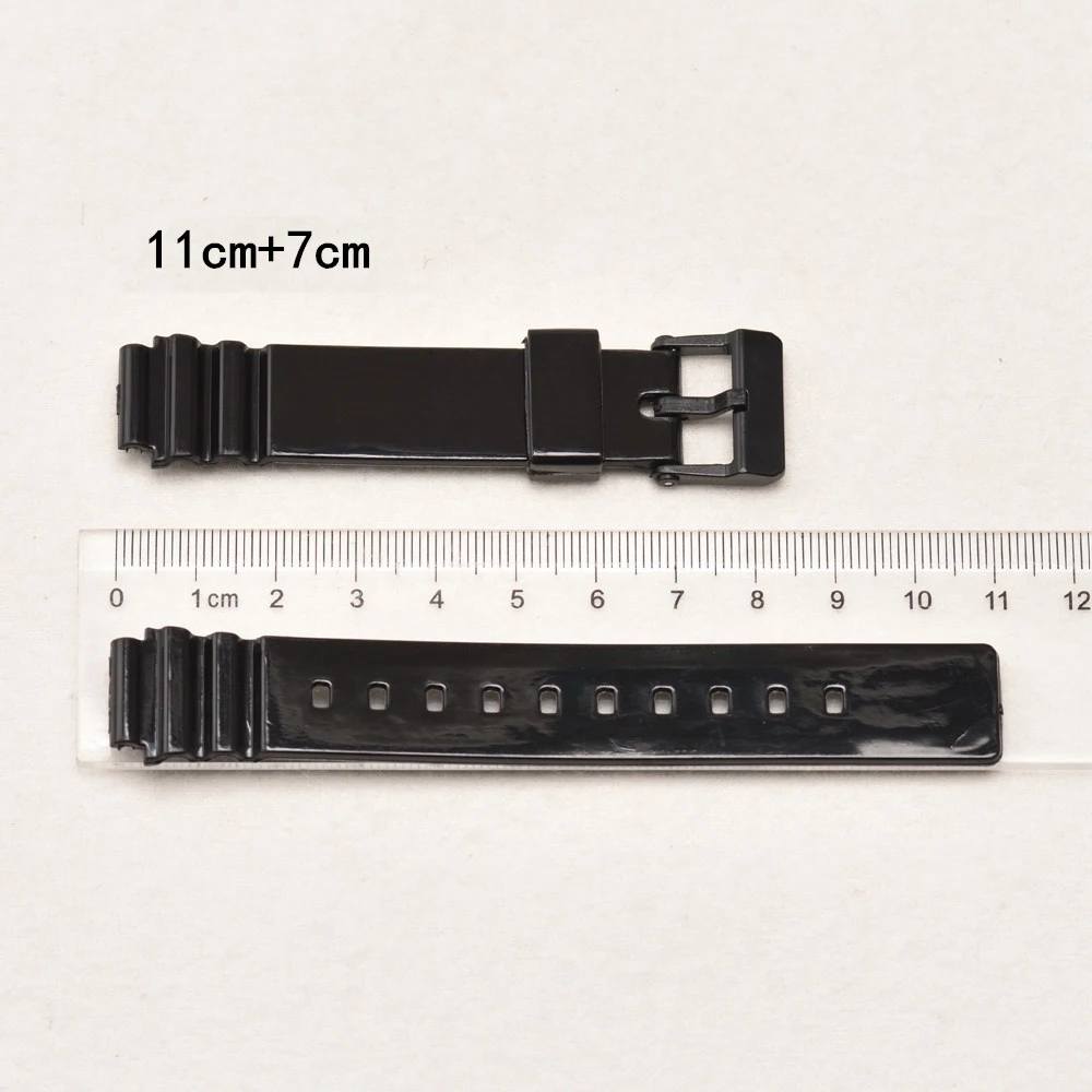 Black Rubber Watch Band for Casio LRW-200H 2 Black Rubber Watch Band for Casio LRW-200H - Image 2