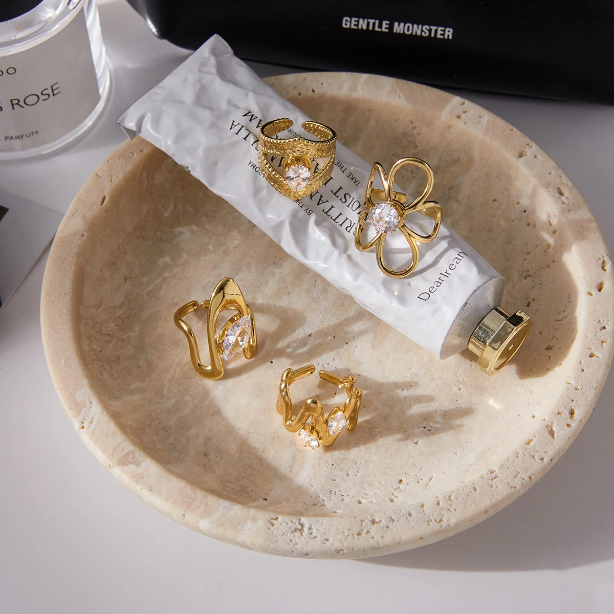 Stainless Steel Heart-Shaped Zirconia Ring 4 Stainless Steel Heart-Shaped Zirconia Ring - Image 4