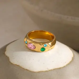 Bold Gold Stainless Steel Women's Ring