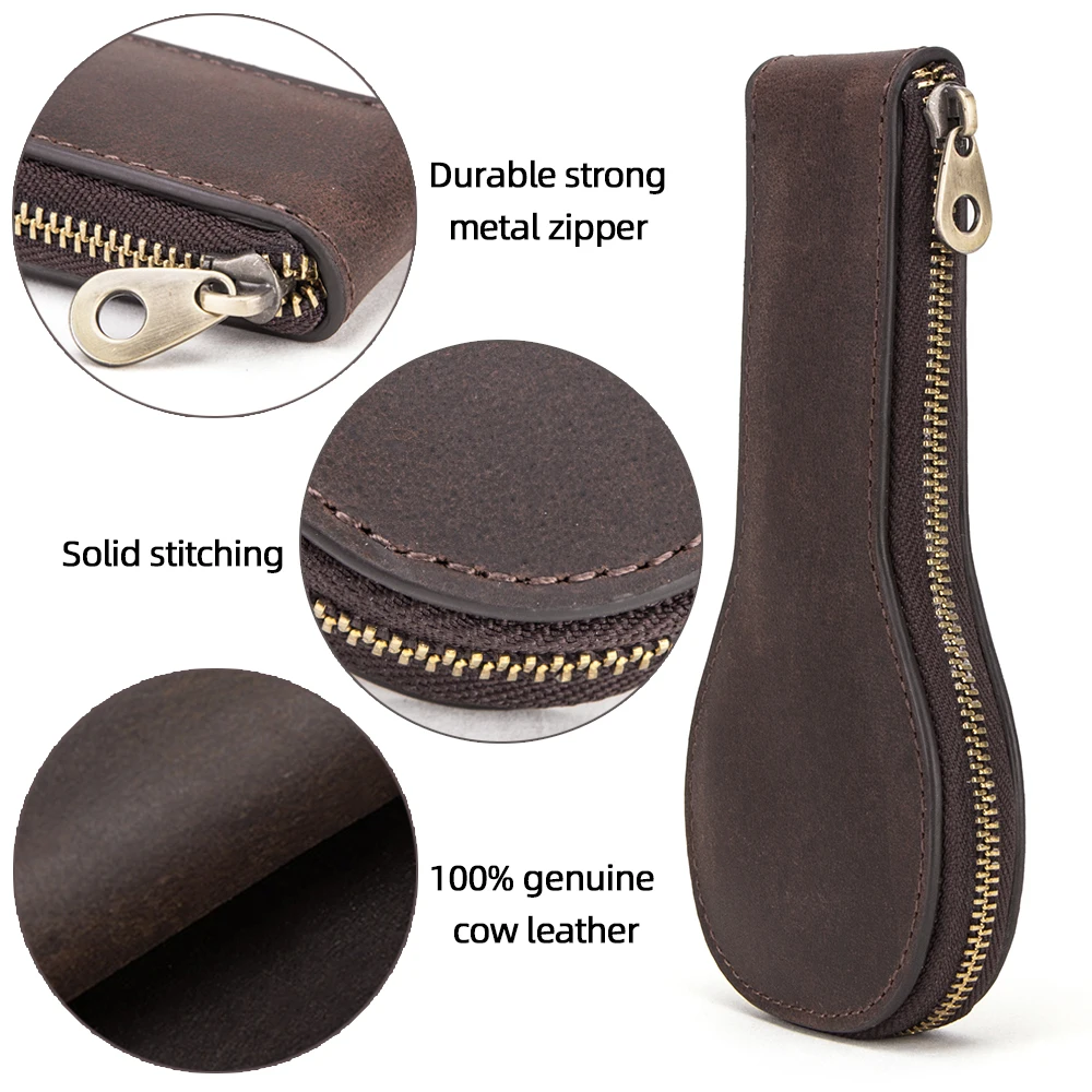 Vintage Coffee Leather Watch Case for Men 5 Vintage Coffee Leather Watch Case for Men - Image 5