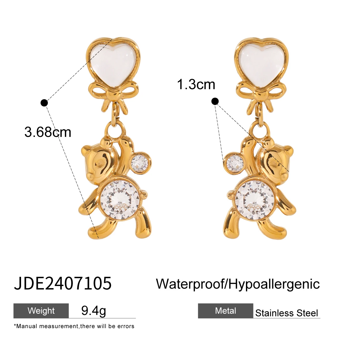 Gold-Tone Stainless Steel Hoop Earrings Set 6 Gold-Tone Stainless Steel Hoop Earrings Set - Image 6