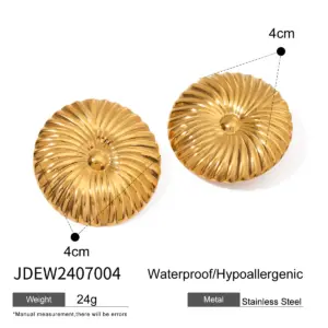 Stainless Steel Gold Earrings, 25mm Diameter 11 Aa7411a43b97d4b20bf8adf4efa0741c0b