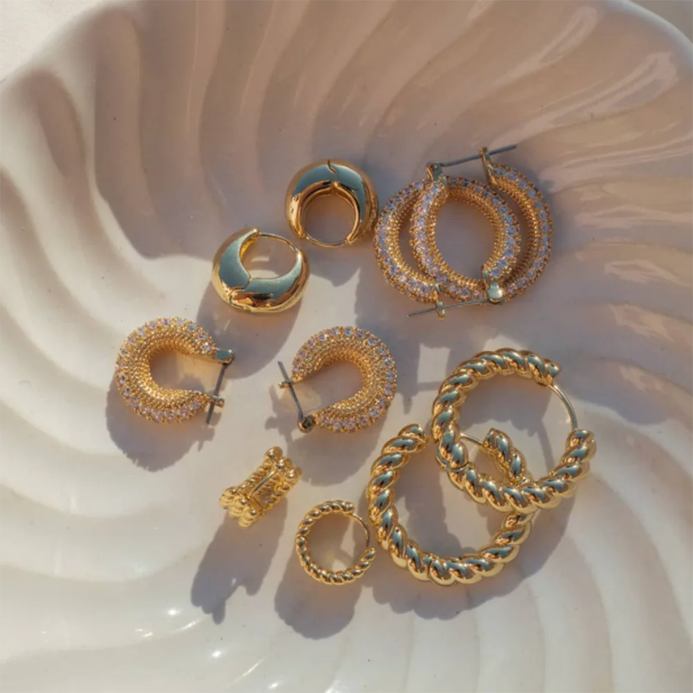 Stainless Steel Geometric Hoop Earrings Collection 3 Stainless Steel Geometric Hoop Earrings Collection - Image 3