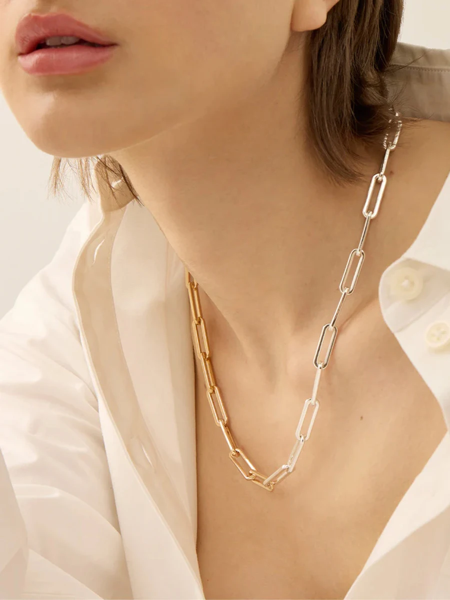 Elegant Stainless Steel Gold Necklace for Women 2 Elegant Stainless Steel Gold Necklace for Women - Image 2