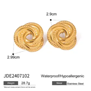 Vintage-Style Stainless Steel Gold Earrings 11 Ab25560d0efd442abbec0af74eec73793I