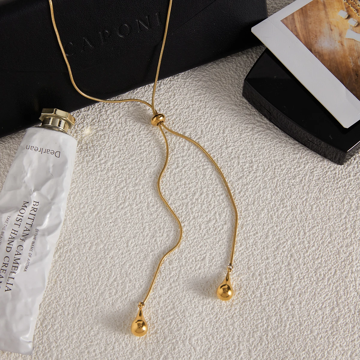 Elegant Gold Stainless Steel Necklace JDN0306070 6 Elegant Gold Stainless Steel Necklace JDN0306070 - Image 6