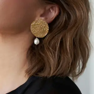 Vintage Stainless Steel Pearl Drop Earrings 9 Ab3aee547047e43af8a32459dea0c7f7eB