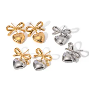 Stainless Steel Heart Earrings for Women 12 Ab9539be242b047598bcfdd6db997752ba