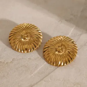 Stainless Steel Gold Earrings, 25mm Diameter 9 Abb71dc3932d44aa89695dfbcbb18c62da