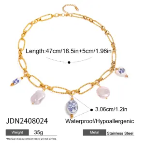 Stainless Steel Gold Necklace 47+5cm for Women 11 Ad39f57c17cf2482bb421d501e5dde78c1 1