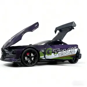 Purple Alloy Die-Cast Sports Car Model 1:22 Scale 11 Ad43e64c8964e46fba8e7144704cc8053t