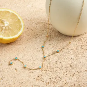 Stainless Steel Turquoise Y-Shaped Necklace 10 Ad49e95daffa3451db6811baf4e4f5bb5h