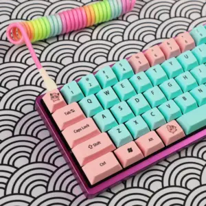 Vibrant Rainbow Purple Keyboard Cable for Melody 96