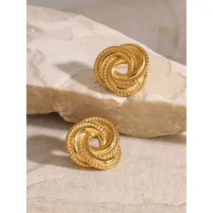 Vintage-Style Stainless Steel Gold Earrings 7 Ade01417332be4373b928dbf8e697c8f5X
