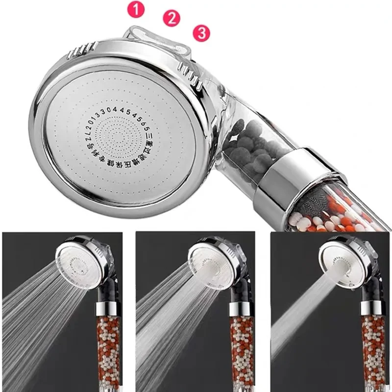 High-Pressure Round Shower Head with Multiple Modes 2 High-Pressure Round Shower Head with Multiple Modes - Image 2