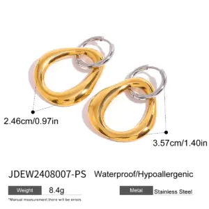 Double Hoop Stainless Steel Earrings Caitlyn 16 Aebe751440f694493bc6b2b073a6f87d5v