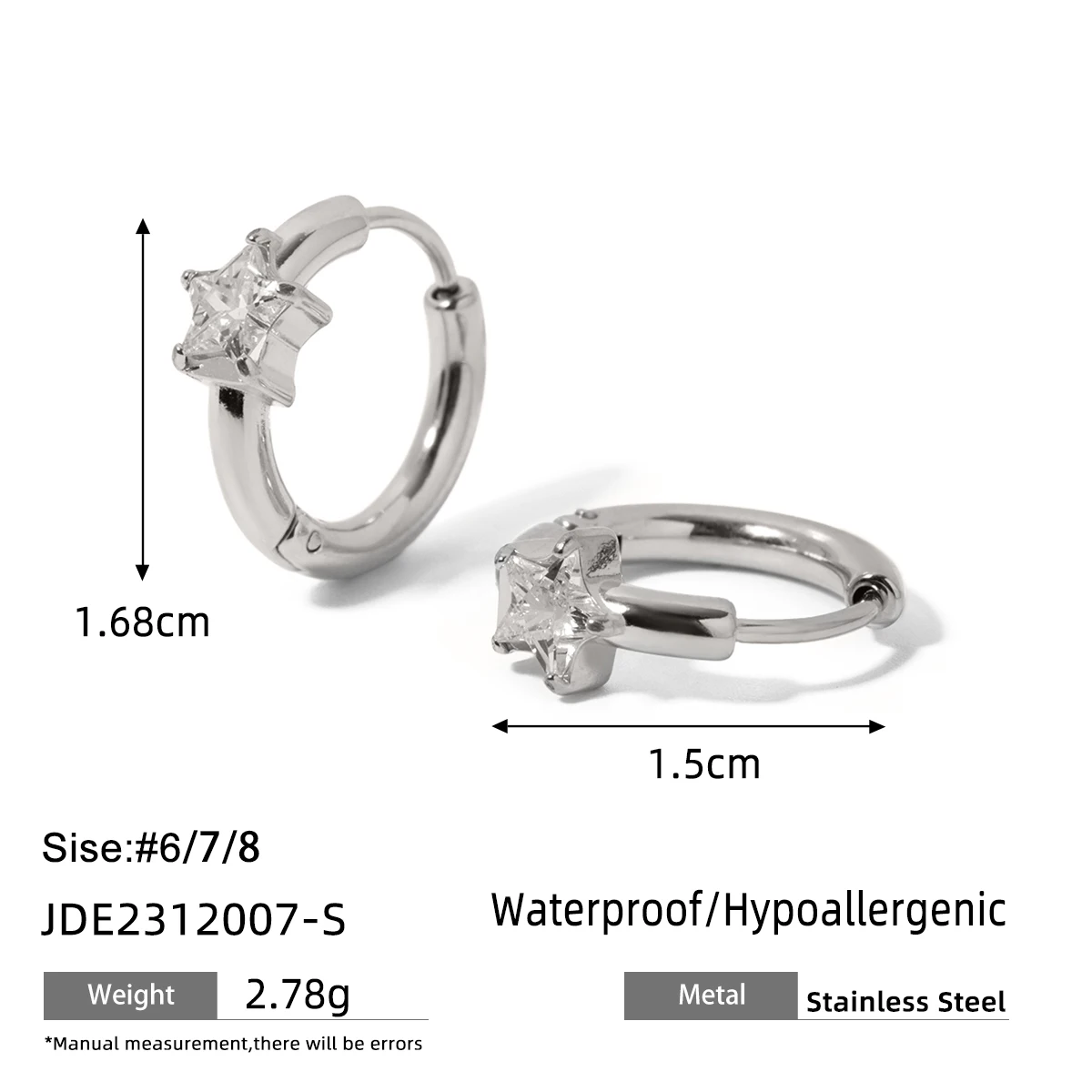 Minimalist Stainless Steel Pearl Earrings JDE201584-S 9 Minimalist Stainless Steel Pearl Earrings JDE201584-S - Image 9