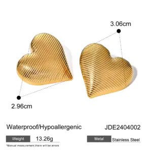 Stainless Steel Gold Heart Earrings Collection 16 Af0105683ad2a4e6e97d3730a556ed478q