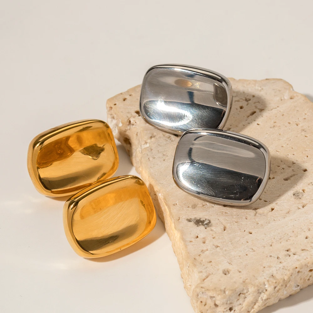 Stainless Steel Geometric Earrings for Women 3 Stainless Steel Geometric Earrings for Women - Image 3