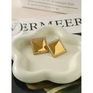 Stainless Steel Gold Square Earrings for Women 9 Af4411763e3c743149c9e96b42ed9f6b3N