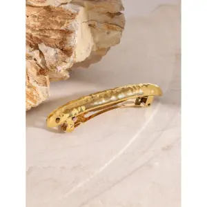 Gold Stainless Steel Hairpin with Water Drop Pattern 9 Af5fd606b6816474ba21e80ae7dfed24cs