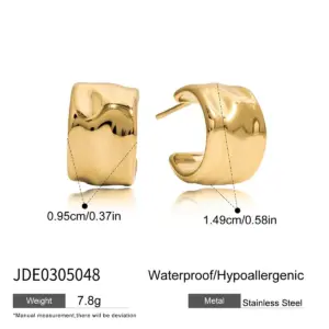 Modern Stainless Steel Gold Earrings JDE0305032 17 Af64177d86d8c4f2f940621f0f7a52ea2w
