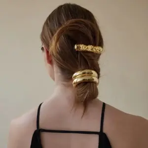 Gold Stainless Steel Double Arch Hair Pin JDH2403002 11 Af994646bfe9144929d64a031abc6d513C