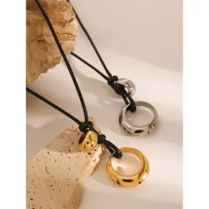Modern Stainless Steel Gold Silver Necklace 9 Af9e966f56f904f29b8b0cd399386b623D