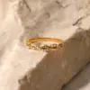 Elegant Gold-Toned Stainless Steel Ring for Women