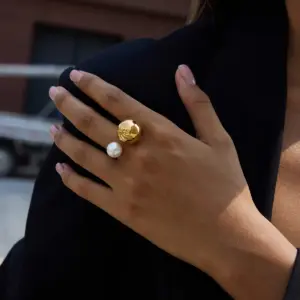 Open Women's Stainless Steel Gold Ring Set 9 Afad8d0213f8e473e89bea1f90aed1a02I