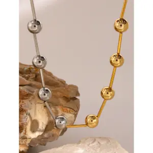 Stainless Steel Beaded Necklace for Women 8 Afc0b146c3f114f95ab4f303d1f51e75eB