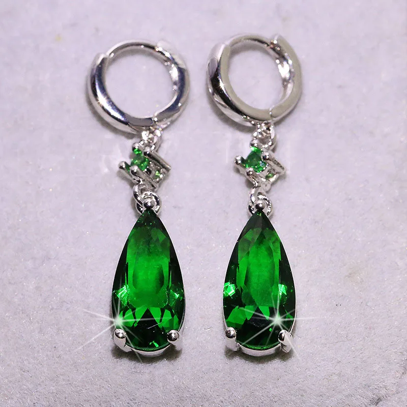 Vintage Silver Zircon Earrings ED0338 4 Vintage Silver Zircon Earrings ED0338 - Image 4