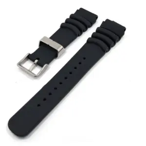 Silicone Diver Watch Strap 22mm/24mm Black