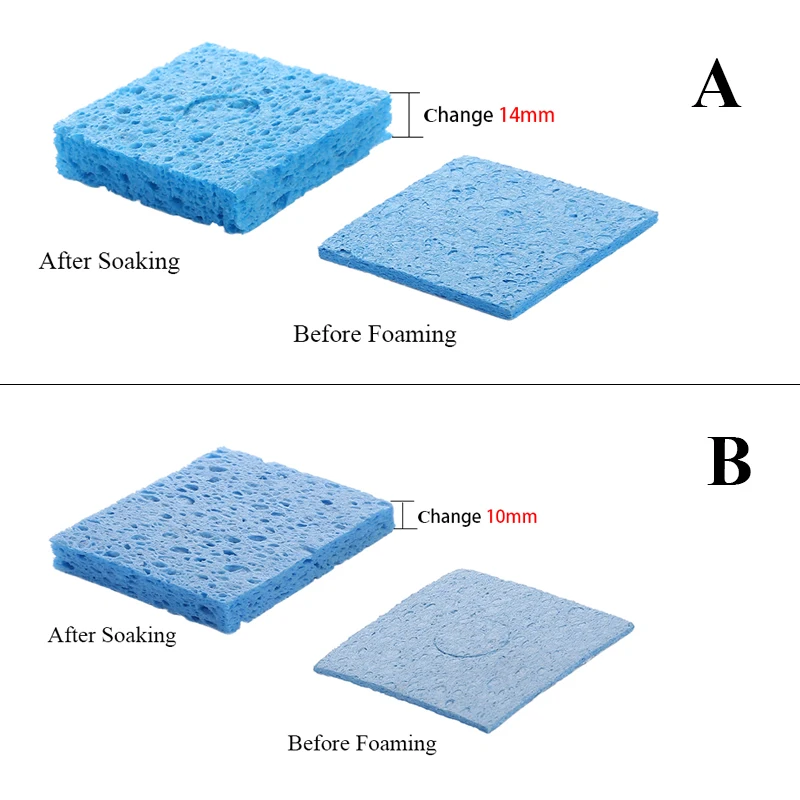 Bright Blue and Yellow Soldering Cleaning Sponges Set 4 Bright Blue and Yellow Soldering Cleaning Sponges Set - Image 4