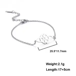 Triquetra Knot Stainless Steel Bracelet for Women 18 H0b327e5904154cedb8b4cb658d4cf046G