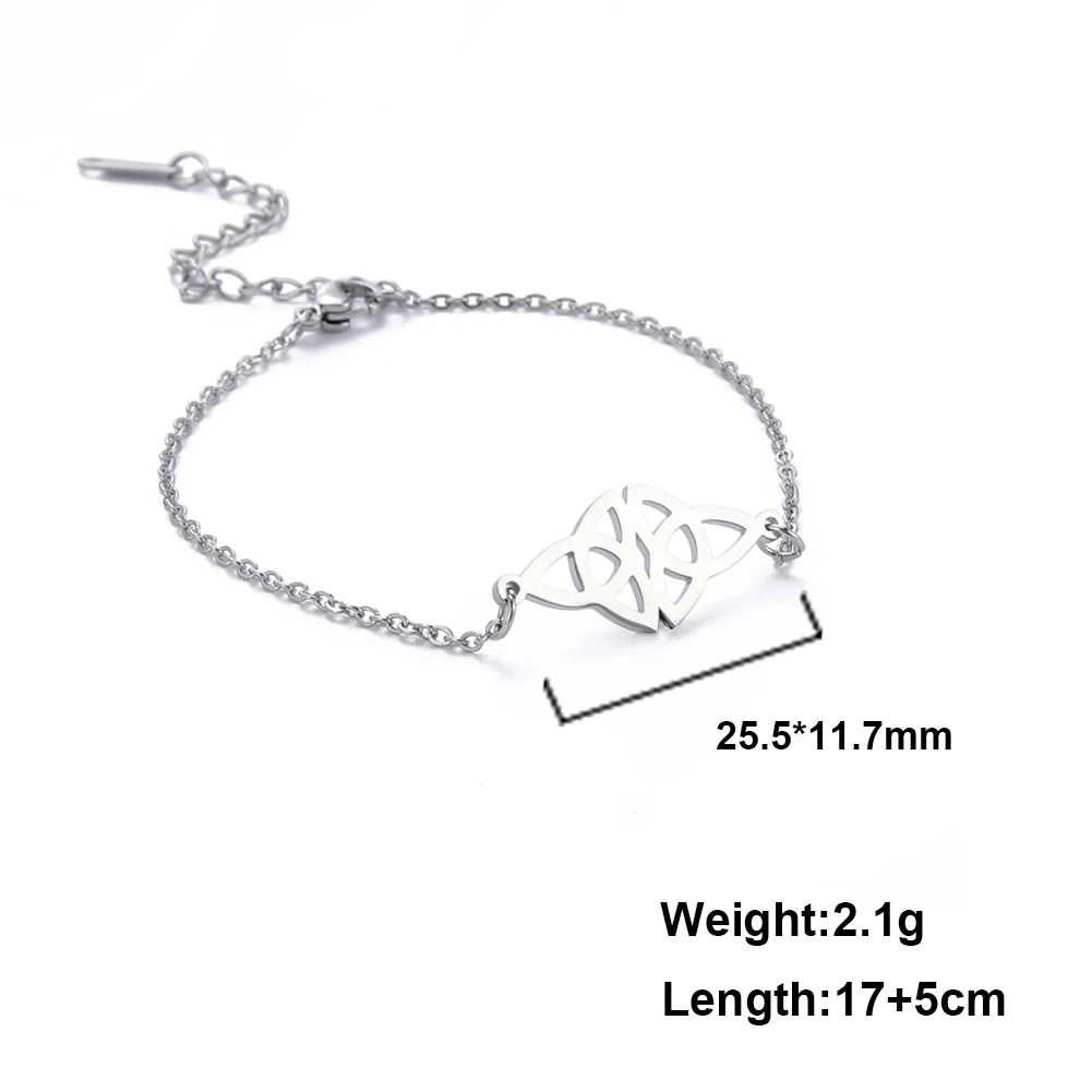 Triquetra Knot Stainless Steel Bracelet for Women 9 Triquetra Knot Stainless Steel Bracelet for Women - Image 9