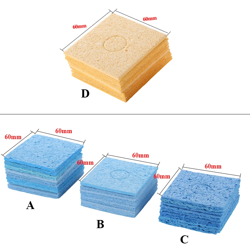 Bright Blue and Yellow Soldering Cleaning Sponges Set 3 Bright Blue and Yellow Soldering Cleaning Sponges Set - Image 3