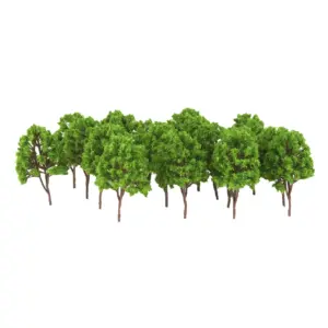 Set of 20 Miniature Deciduous Trees for N Scale Dioramas