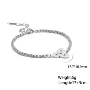 Triquetra Knot Stainless Steel Bracelet for Women 19 H166a5dd0880c478e9e1ef83a450824e91