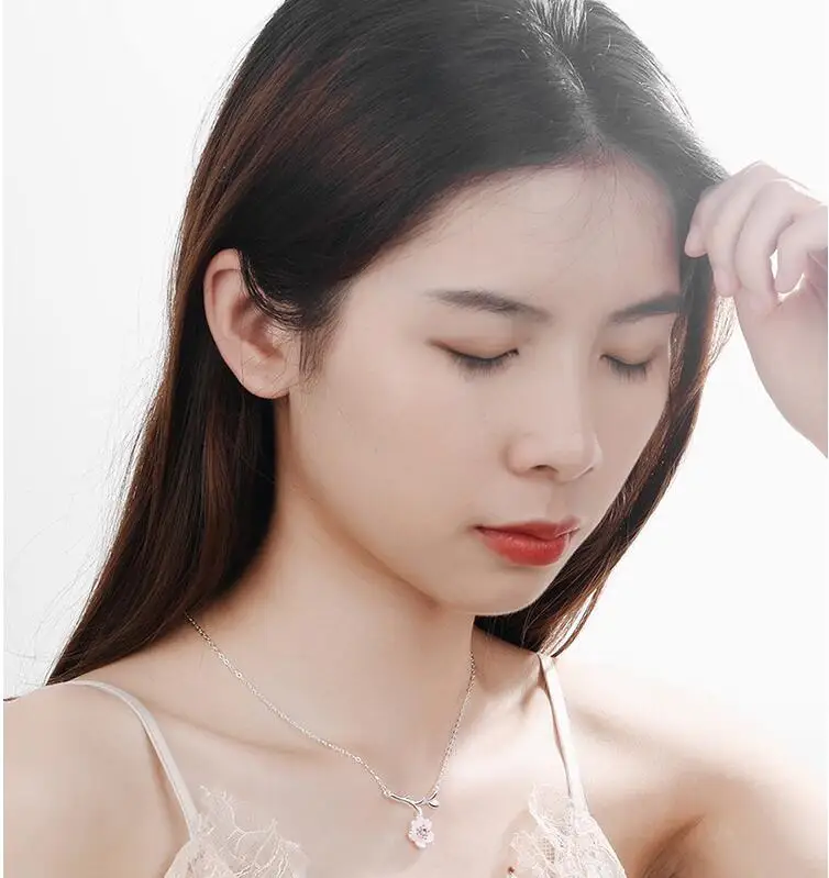 Cherry Blossom Necklace in Sterling Silver 6 Cherry Blossom Necklace in Sterling Silver - Image 6