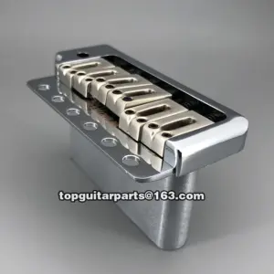 Wilkinson Chrome Tremolo Guitar Bridge with Adjustable Saddles 11 H182b06e20a5947f19a1031373fb40244S