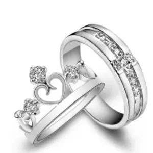 Silver Couples Wedding Ring Set 13 H1b7e208b13d24774af0995b0bada1d27O