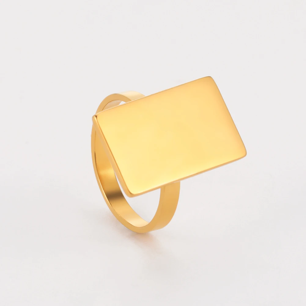 Elegant Geometric Gold-Plated Ring for Women 3 Elegant Geometric Gold-Plated Ring for Women - Image 3