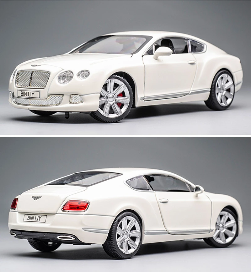 Blue Bentley Continental GT 1:24 Diecast Model 4 Blue Bentley Continental GT 1:24 Diecast Model - Image 4